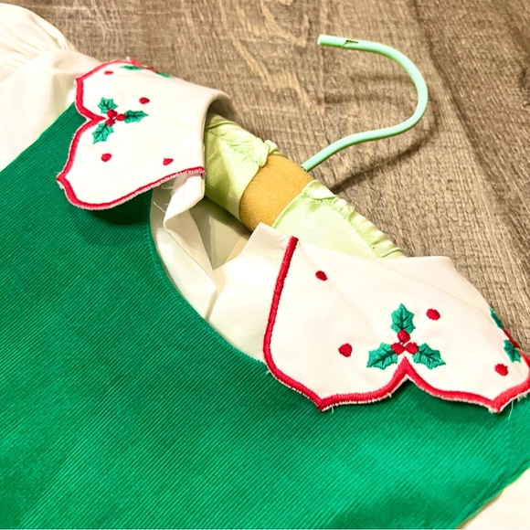 🎄Vintage Hartstrings Girls Christmas Dress Set Green Red White Size 6 NWT - Picture 10 of 16